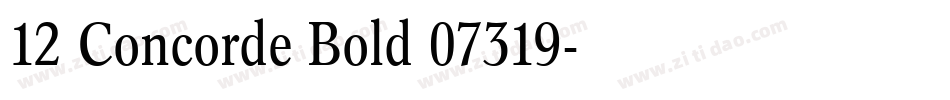 12 Concorde Bold 07319字体转换
